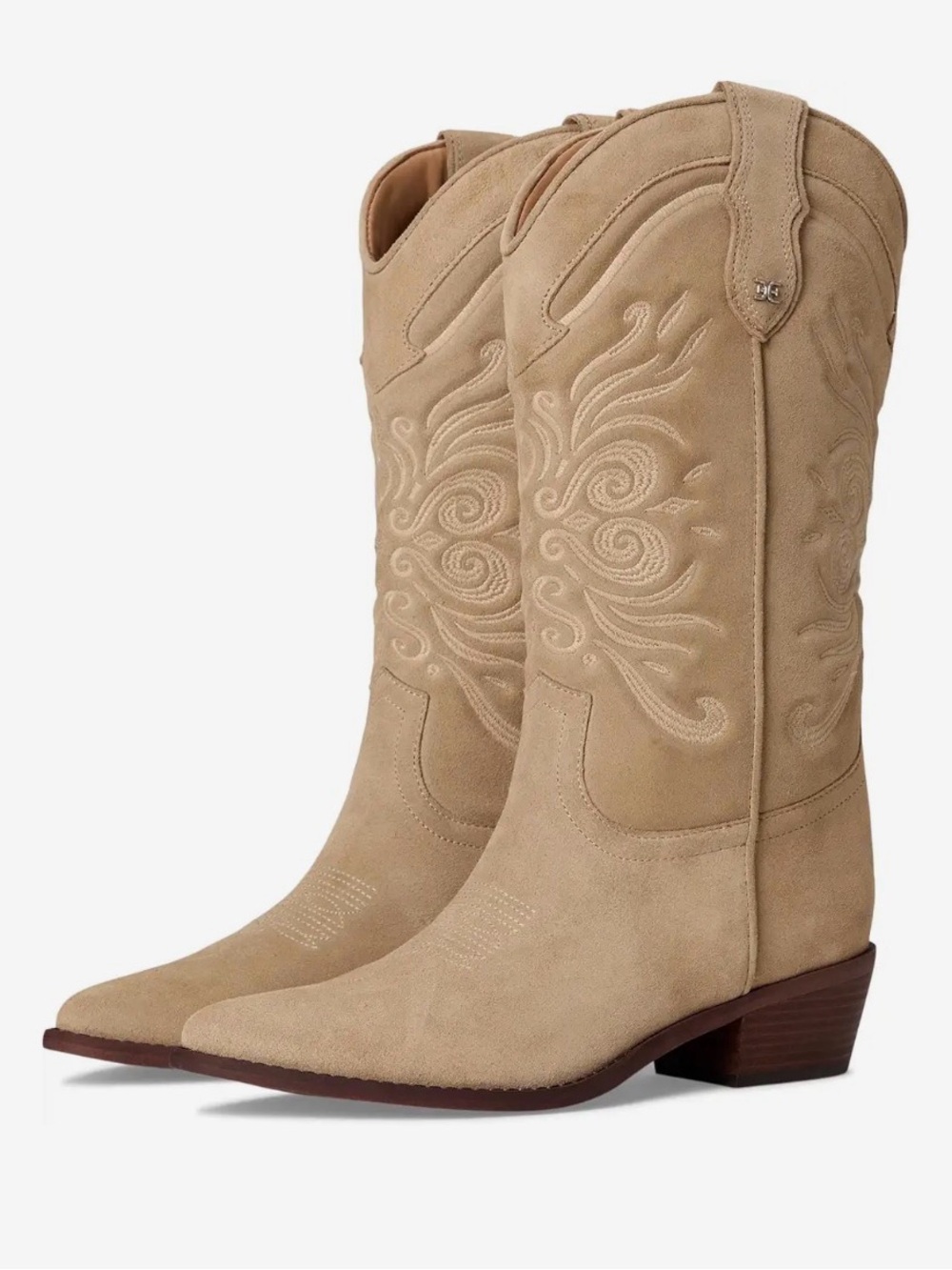 Sam Edelman Robbie Genuine Leather Western Boots
